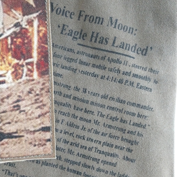 NWOT Canvas Unisex Artsy Shopper Tote Bag 16"-14" - Picture 7 of 14